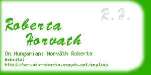 roberta horvath business card