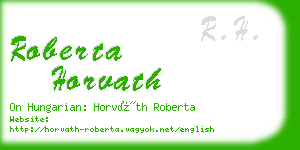 roberta horvath business card